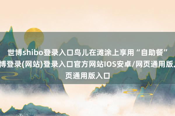 世博shibo登录入口鸟儿在滩涂上享用“自助餐”-世博登录(网站)登录入口官方网站IOS安卓/网页通用版入口