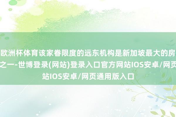 欧洲杯体育该家眷限度的远东机构是新加坡最大的房地产开拓商之一-世博登录(网站)登录入口官方网站IOS安卓/网页通用版入口