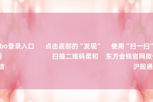 世博shibo登录入口 点击底部的“发现” 使用“扫一扫” 即可将网页共享至一又友圈 扫描二维码柔和 东方金钱官网微信 沪股通 深股通