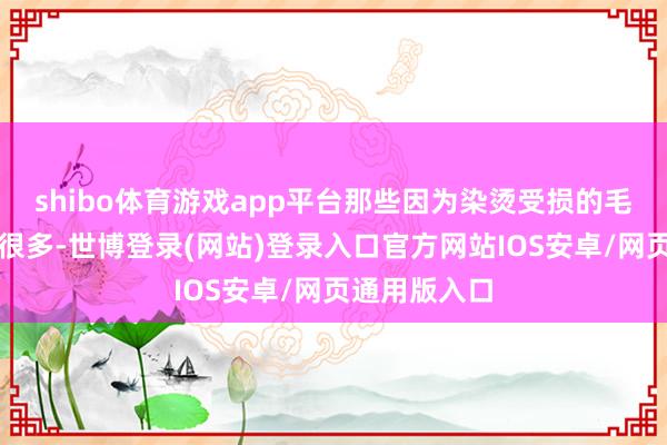 shibo体育游戏app平台那些因为染烫受损的毛躁也改善了很多-世博登录(网站)登录入口官方网站IOS安卓/网页通用版入口
