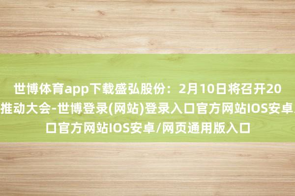 世博体育app下载盛弘股份：2月10日将召开2025年第一次临时推动大会-世博登录(网站)登录入口官方网站IOS安卓/网页通用版入口