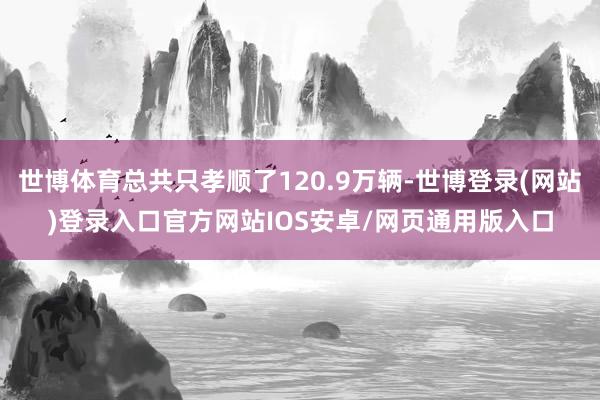 世博体育总共只孝顺了120.9万辆-世博登录(网站)登录入口官方网站IOS安卓/网页通用版入口